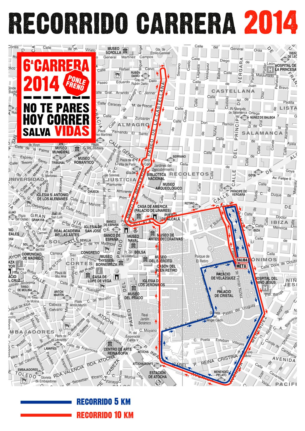 El plano del recorrido de la 6ª carrera Ponle Freno a pantalla completa