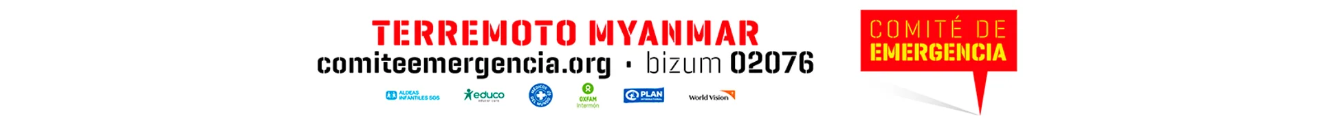 Comité de emergencia terremoto Myanmar