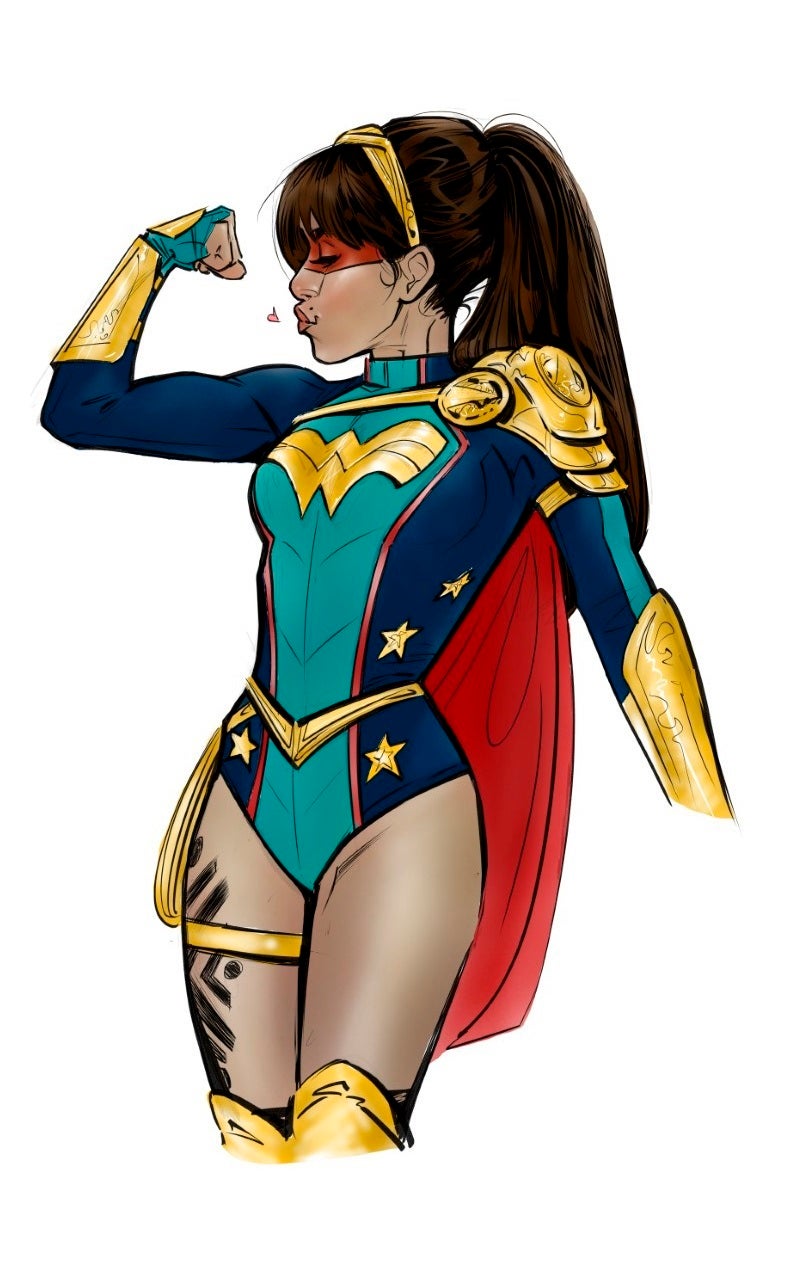 Yara Flor como 'Wonder Girl'