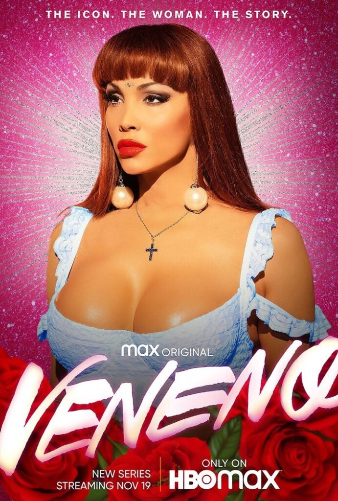 El póster que HBO Max ha preparado para el desembarco de 'Veneno' en EE.UU.